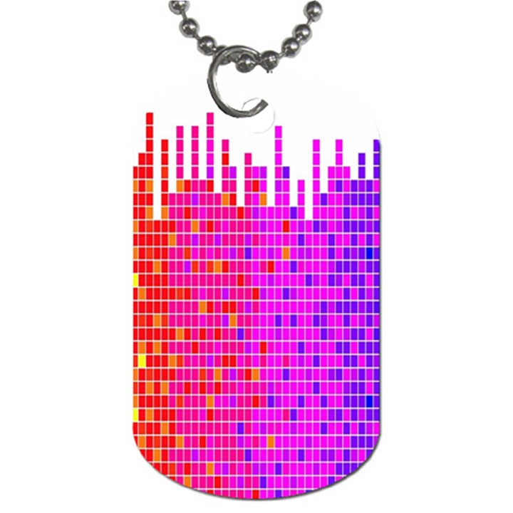 Square Spectrum Abstract Dog Tag (One Side)