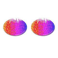 Square Spectrum Abstract Cufflinks (oval) by Simbadda