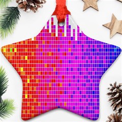 Square Spectrum Abstract Star Ornament (two Sides) by Simbadda