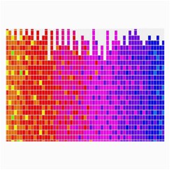 Square Spectrum Abstract Large Glasses Cloth (2-side) by Simbadda