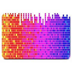 Square Spectrum Abstract Large Doormat  by Simbadda