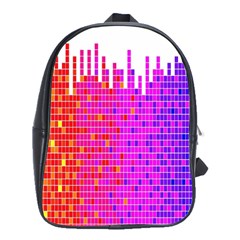 Square Spectrum Abstract School Bags(large)  by Simbadda