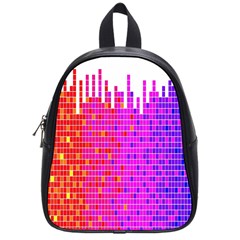 Square Spectrum Abstract School Bags (small)  by Simbadda