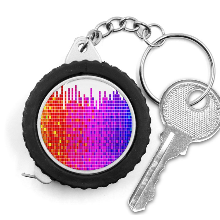 Square Spectrum Abstract Measuring Tapes