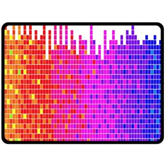 Square Spectrum Abstract Fleece Blanket (large)  by Simbadda