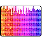 Square Spectrum Abstract Fleece Blanket (Large)  80 x60  Blanket Front