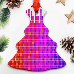 Square Spectrum Abstract Christmas Tree Ornament (two Sides) by Simbadda