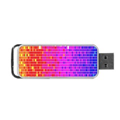 Square Spectrum Abstract Portable Usb Flash (one Side) by Simbadda