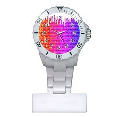 Square Spectrum Abstract Plastic Nurses Watch by Simbadda