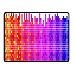 Square Spectrum Abstract Double Sided Fleece Blanket (small)  by Simbadda