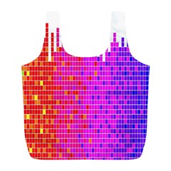 Square Spectrum Abstract Full Print Recycle Bags (l)  by Simbadda