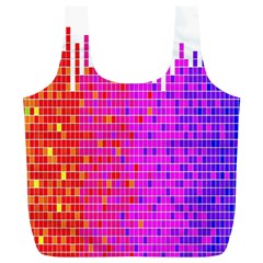 Square Spectrum Abstract Full Print Recycle Bags (l)  by Simbadda