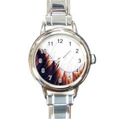 Abstract Lines Round Italian Charm Watch by Simbadda