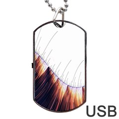 Abstract Lines Dog Tag Usb Flash (one Side) by Simbadda