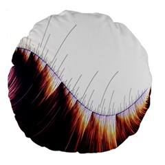 Abstract Lines Large 18  Premium Flano Round Cushions by Simbadda