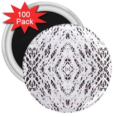 Pattern Monochrome Terrazzo 3  Magnets (100 Pack) by Simbadda