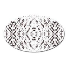 Pattern Monochrome Terrazzo Oval Magnet by Simbadda