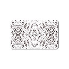 Pattern Monochrome Terrazzo Magnet (name Card) by Simbadda