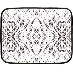 Pattern Monochrome Terrazzo Double Sided Fleece Blanket (mini)  by Simbadda