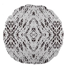 Pattern Monochrome Terrazzo Large 18  Premium Round Cushions by Simbadda