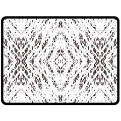 Pattern Monochrome Terrazzo Double Sided Fleece Blanket (large)  by Simbadda