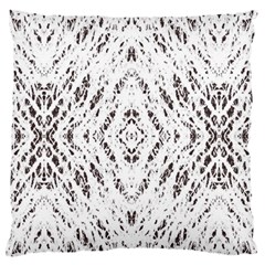 Pattern Monochrome Terrazzo Large Flano Cushion Case (one Side) by Simbadda