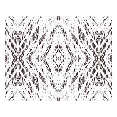 Pattern Monochrome Terrazzo Double Sided Flano Blanket (large)  by Simbadda