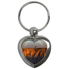 Rainbows Landscape Nature Key Chains (heart)  by Simbadda