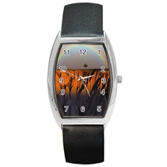 Rainbows Landscape Nature Barrel Style Metal Watch by Simbadda