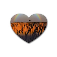 Rainbows Landscape Nature Heart Coaster (4 Pack)  by Simbadda