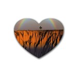 Rainbows Landscape Nature Heart Coaster (4 pack)  Front