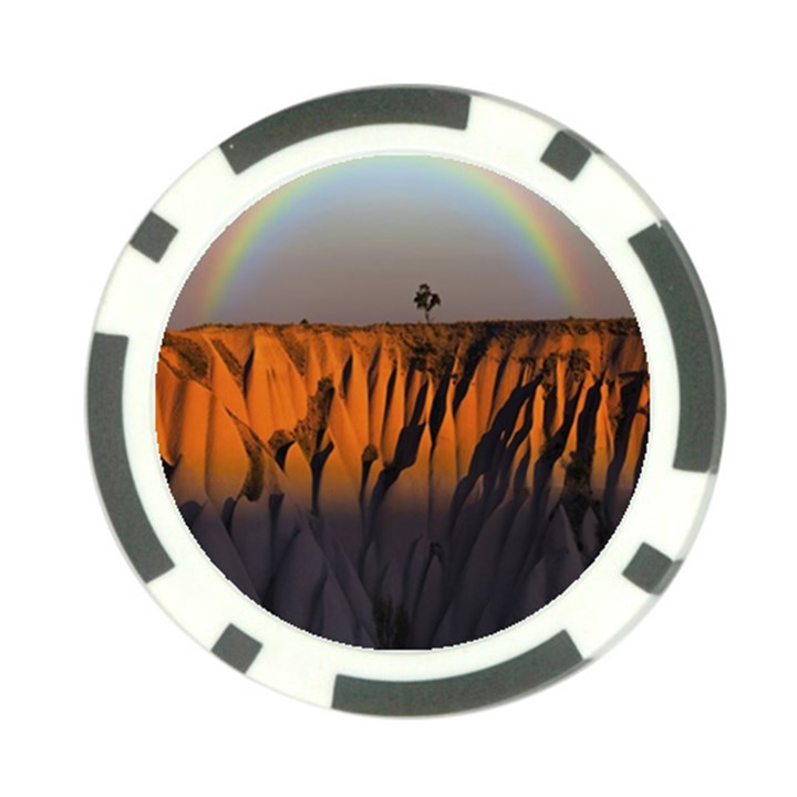 Rainbows Landscape Nature Poker Chip Card Guard