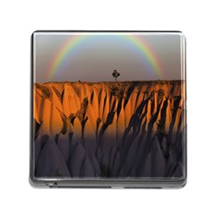 Rainbows Landscape Nature Memory Card Reader (square) by Simbadda