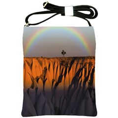 Rainbows Landscape Nature Shoulder Sling Bags by Simbadda