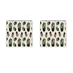 Succulent Plants Pattern Lights Cufflinks (square) by Simbadda