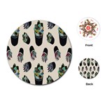 Succulent Plants Pattern Lights Playing Cards (Round)  Front