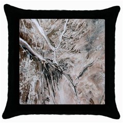 Earth Landscape Aerial View Nature Throw Pillow Case (black) by Simbadda