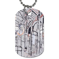 Cityscapes England London Europe United Kingdom Artwork Drawings Traditional Art Dog Tag (One Side)