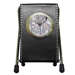 Cityscapes England London Europe United Kingdom Artwork Drawings Traditional Art Pen Holder Desk Clocks