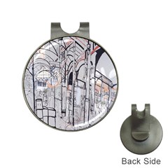 Cityscapes England London Europe United Kingdom Artwork Drawings Traditional Art Hat Clips with Golf Markers