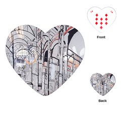 Cityscapes England London Europe United Kingdom Artwork Drawings Traditional Art Playing Cards (Heart) 