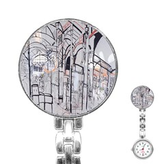 Cityscapes England London Europe United Kingdom Artwork Drawings Traditional Art Stainless Steel Nurses Watch