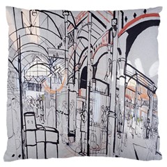 Cityscapes England London Europe United Kingdom Artwork Drawings Traditional Art Standard Flano Cushion Case (one Side)