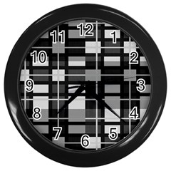 Pattern Wall Clocks (black) by Valentinaart