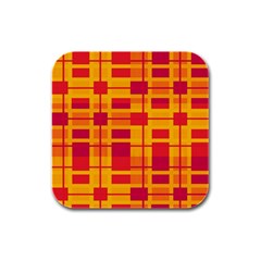 Pattern Rubber Square Coaster (4 Pack)  by Valentinaart