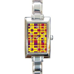 Pattern Rectangle Italian Charm Watch