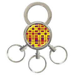 Pattern 3-Ring Key Chains