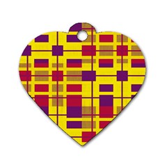 Pattern Dog Tag Heart (One Side)