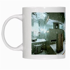 Digital Art Paint In Water White Mugs by Simbadda