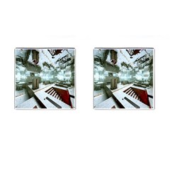 Digital Art Paint In Water Cufflinks (square) by Simbadda